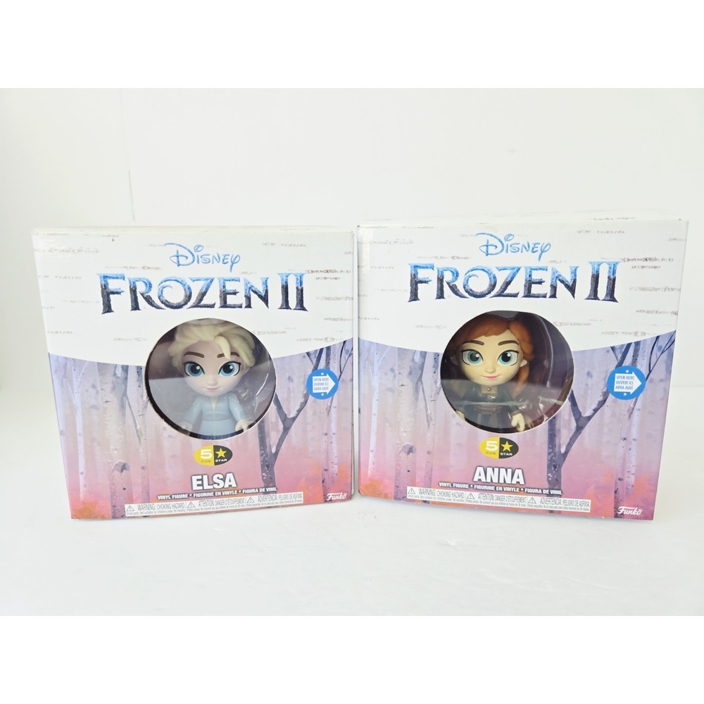 Frozen 2 Funko 5 Star Disney Frozen 2  Anna and Elsa Vinyl Figure‎ Set of 2 NIB
